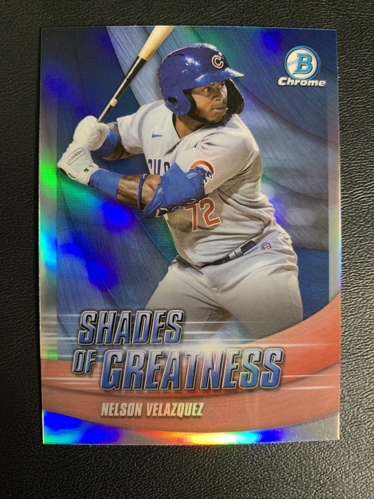 2022 Bowman Chrome Nelson Velazquez Shades Of Greatness Refractor Chicago Cubs