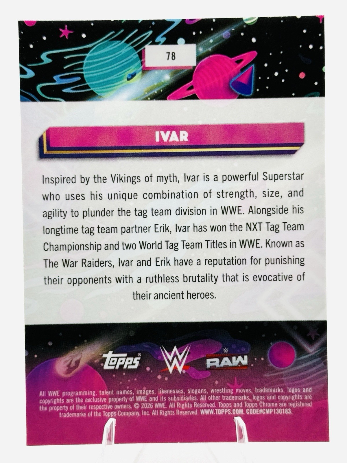 IVAR /299 – SP MAGENTA COSMOS REFRACTOR #78 – 2026 Topps Chrome Cosmic WWE
