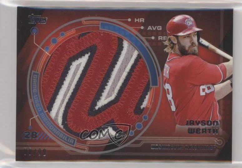 2014 Topps Trajectory Jumbo Relics 90/99 Jayson Werth #TJR-JWE 2t7