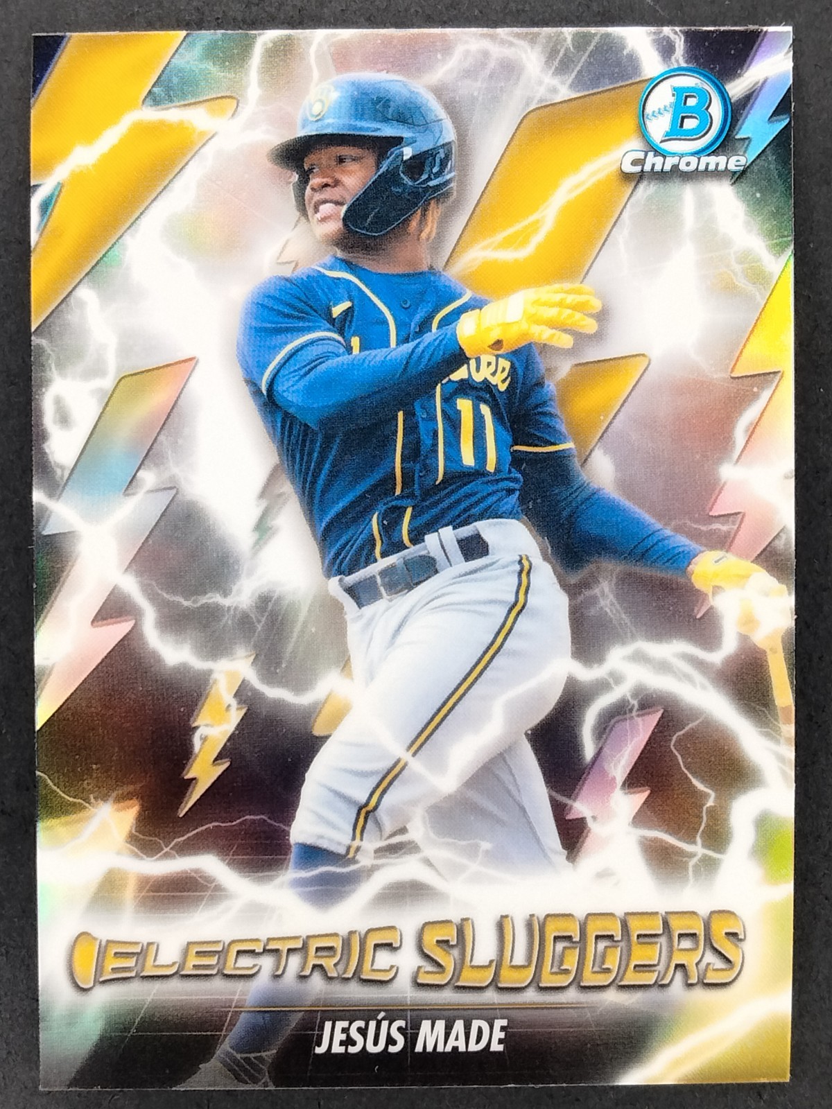 Jesus Made Electric Sluggers 2026 Bowman Chrome ES-20 Brewers