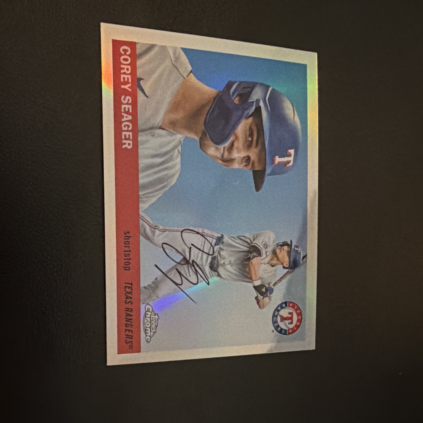 2025 Topps Chrome Platinum Anniversary Corey Seager Image Variation Refractor