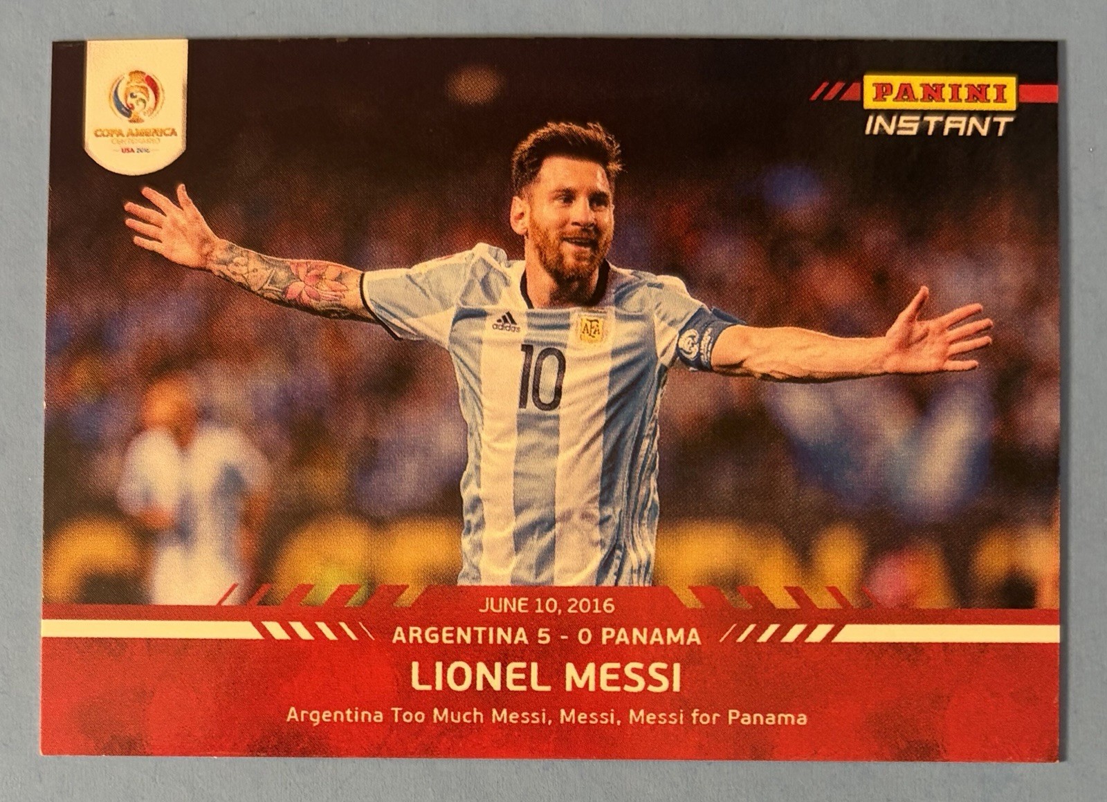 2016 Panini Instant Copa America Lionel Messi /435 SP Argentina Rare Card No.16