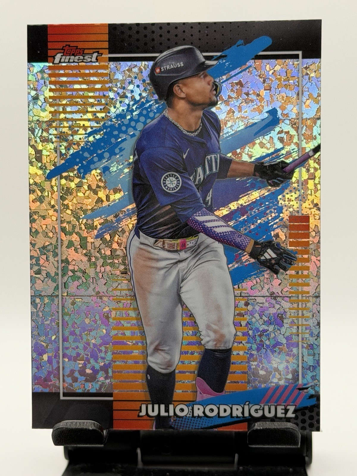 2026 Topps Finest Julio Rodriguez Mini Diamond Refractor #130 Uncommon Mariners