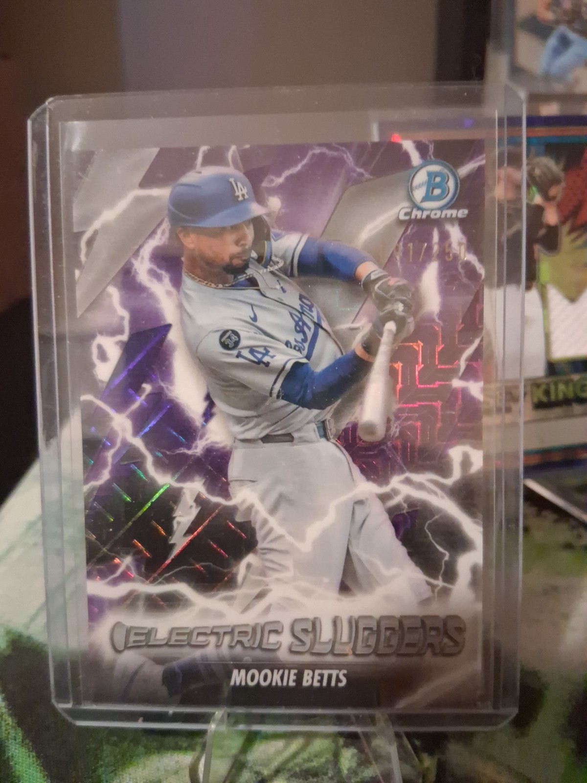 🔥 2026 Bowman Chrome Mookie Betts Electric Sluggers Purple #’D 091/250 Dodgers
