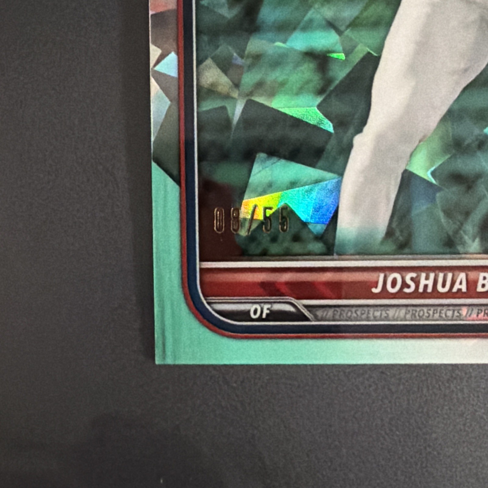 2022 Bowman Chrome Joshua Baez 1st Sapphire Aqua Refractor 08/55 #112 Cardinals