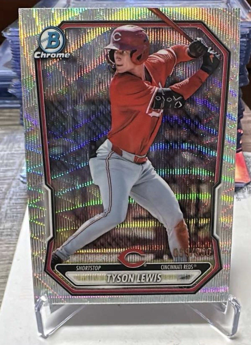2026 Topps Bowman Chrome – Tyson Lewis Wave Refractors /350 #BCP-5