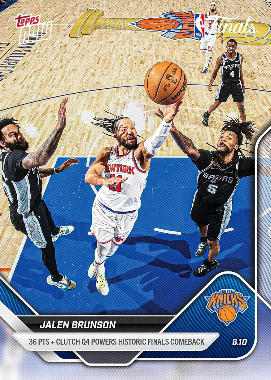 JALEN BRUNSON 2025-26 NBA Topps NOW #337 New York Knicks Finals IN HAND