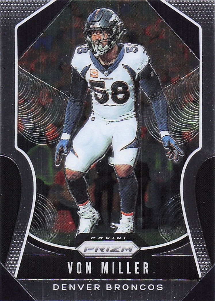 2019 Panini America, Inc. PRIZM FOOTBALL VON MILLER #206 DENVER BRONCOS