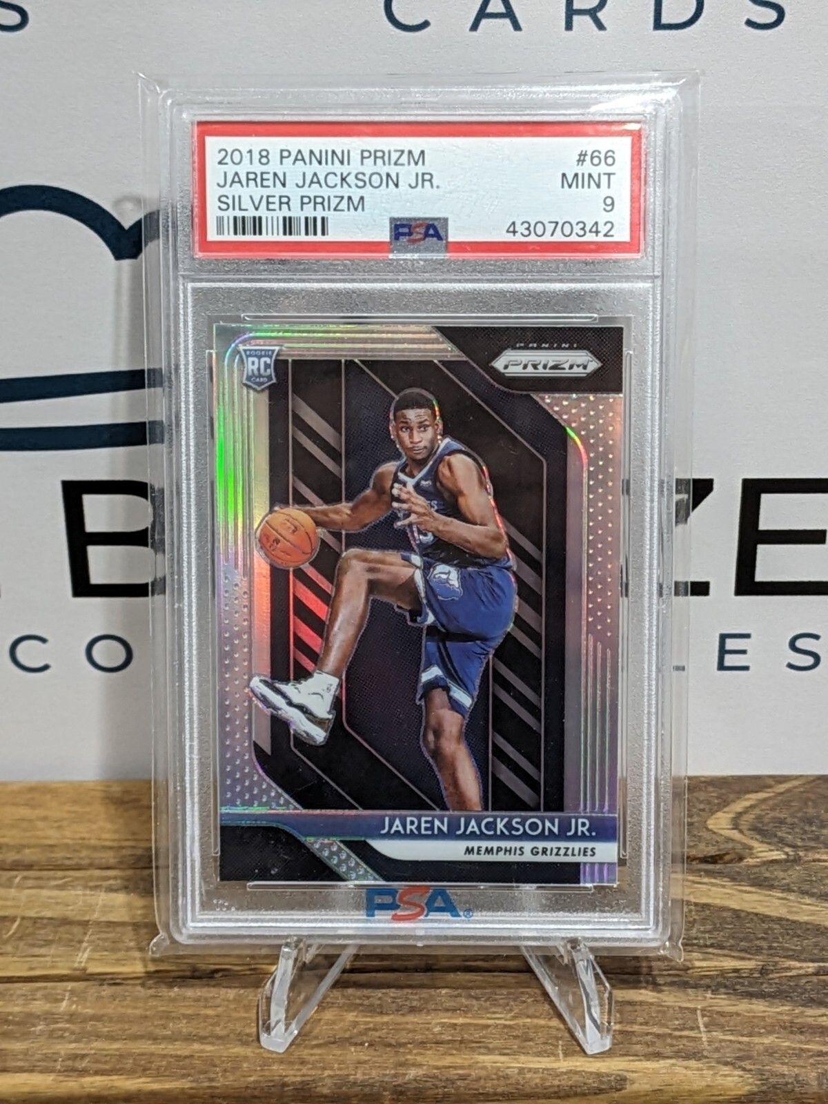 JAREN JACKSON JR 2018-19 Panini Prizm Silver Prizms #66 RC Rookie PSA 9 Mint
