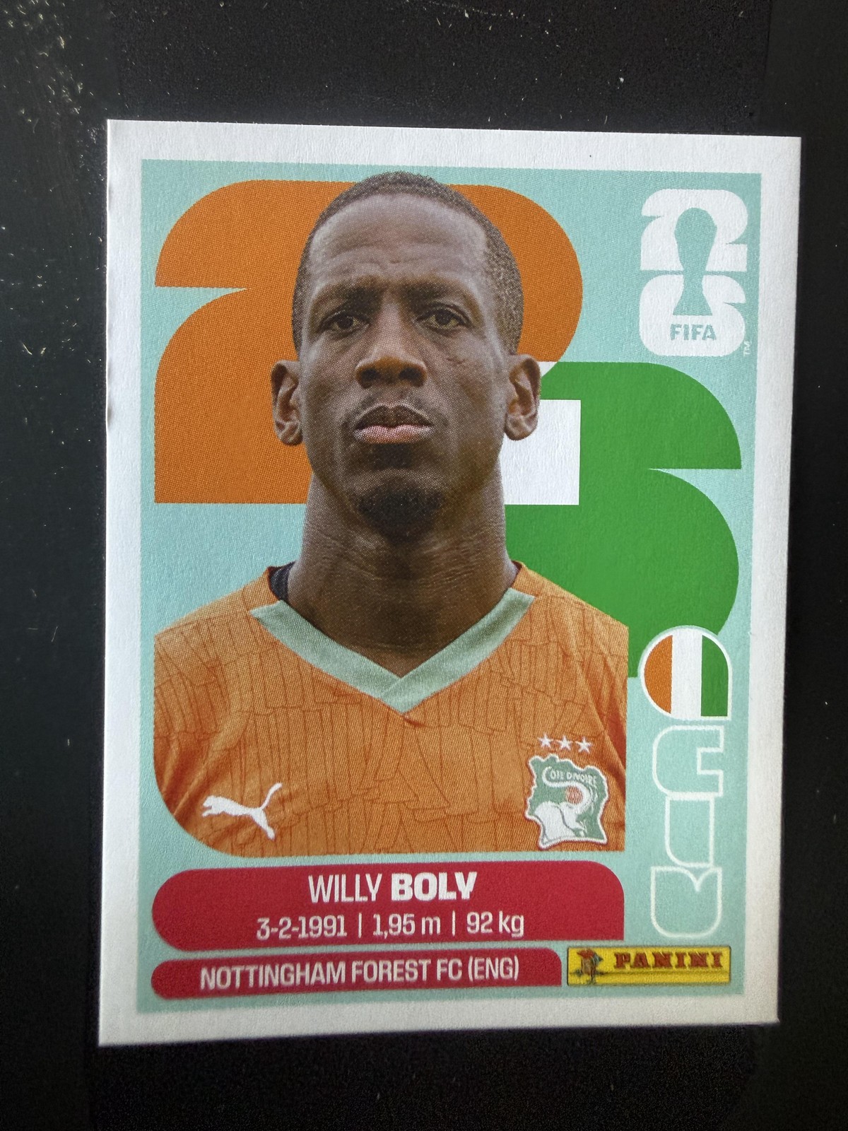 2026 Panini World Cup Stickers #CIV7 Willy Boly