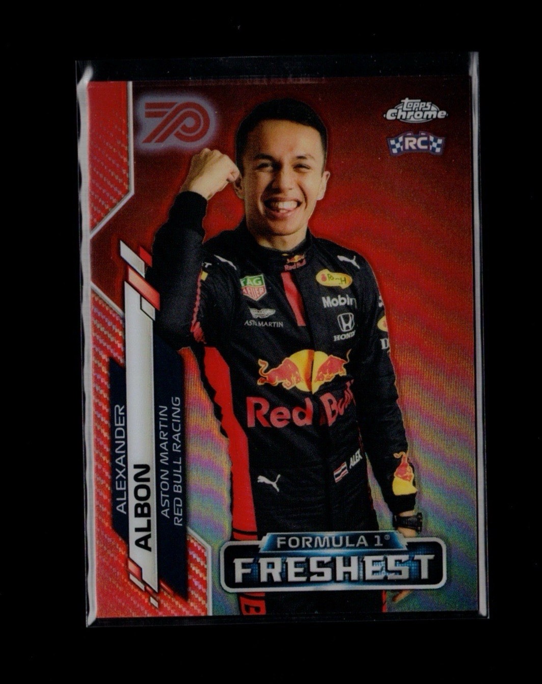 2020 TOPPS CHROME F1 198 ALEXANDER ALBON RC ORANGE 70TH REFRACTOR FRESHE G2U