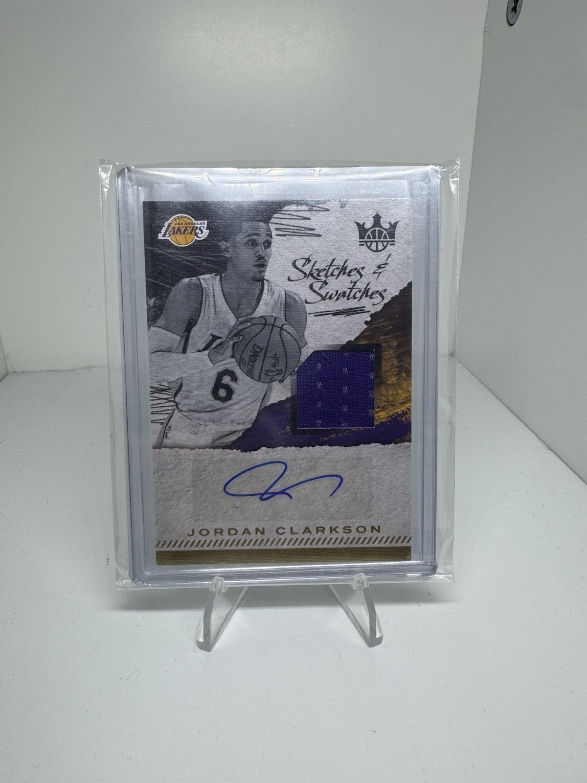 Panini 2017-18 Court Kings Jordan Clarkson Lakers Sketches Swatches Auto /363