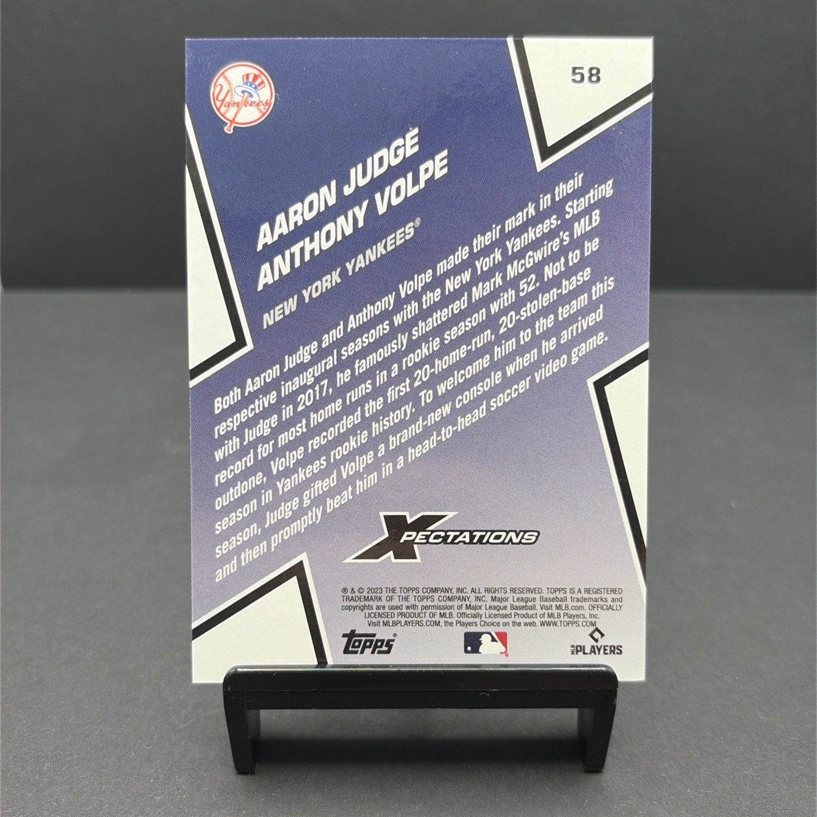 2023 Topps Xpectations #58 Aaron Judge / Anthony Volpe Circuit Citrus #/25