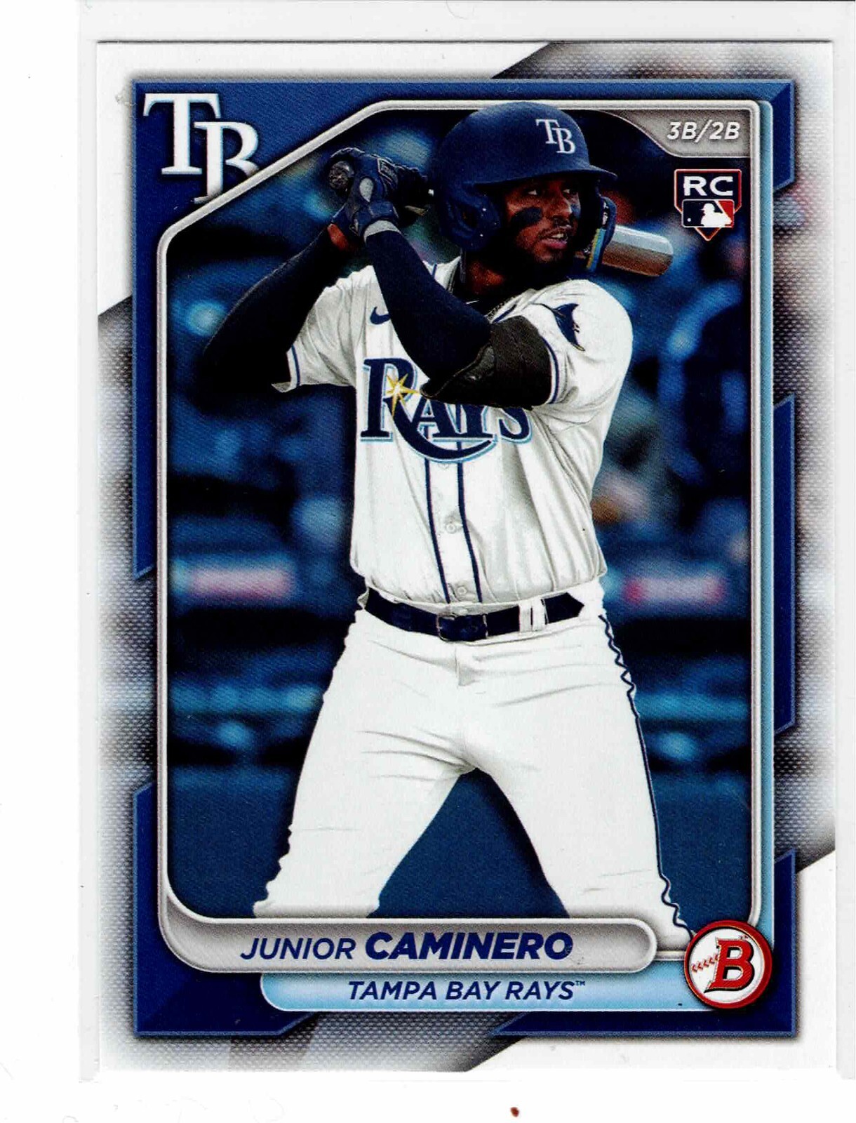 Junior Caminero Tampa Bay Rays 2024 Bowman Rookie Card