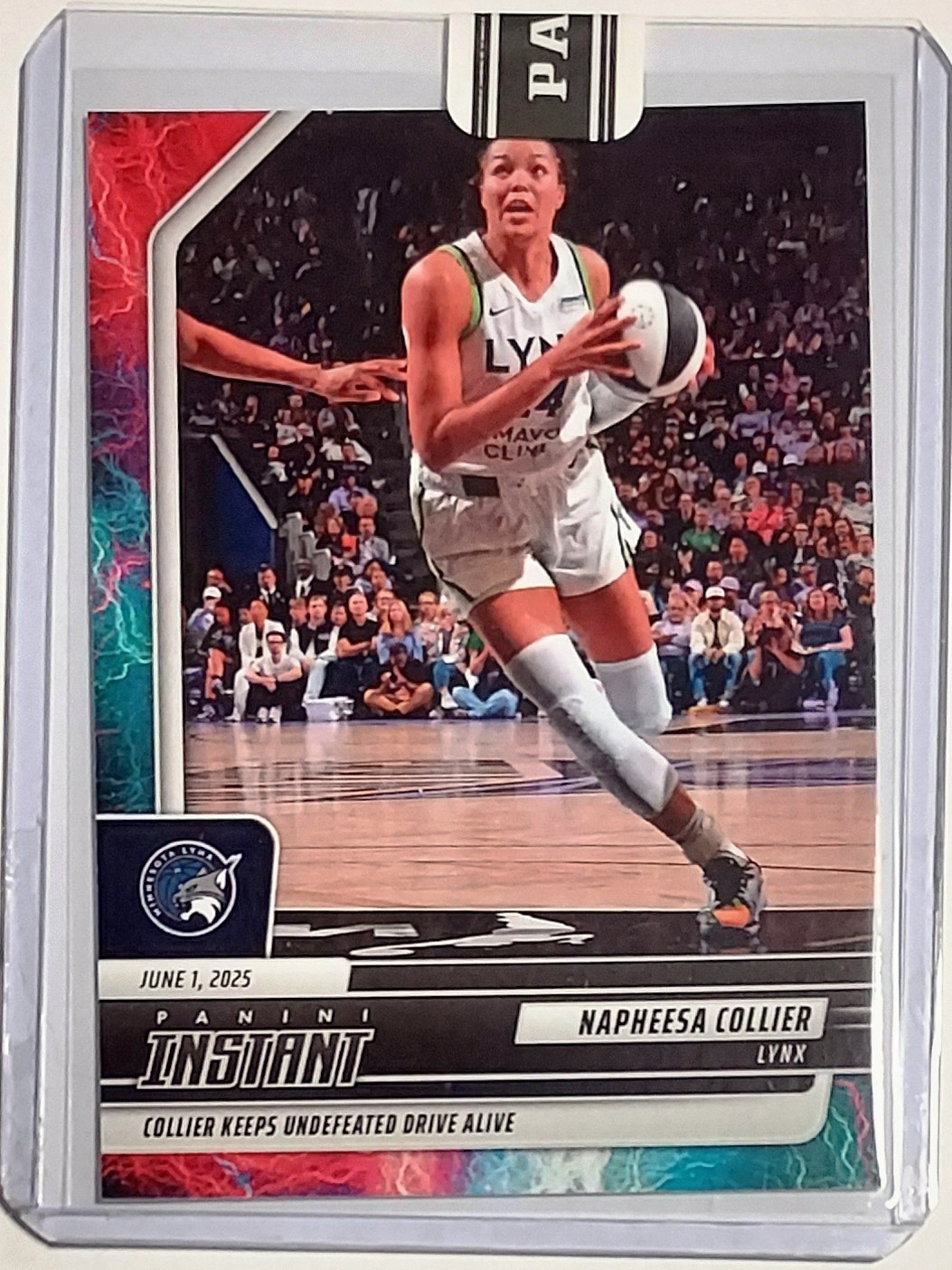 NAPHEESA COLLIER 2025 PANINI INSTANT WNBA #44 ⚡️ LIGHTNING /5 ⚡️ Minnesota Lynx