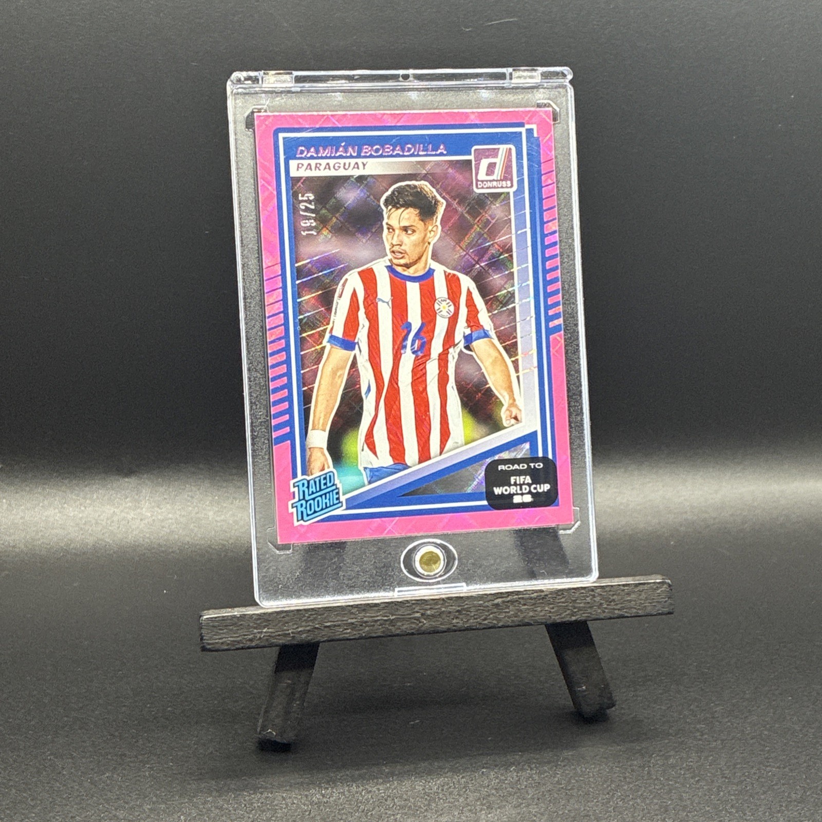 2025-26 Panini Donruss World Cup 26 Damian Bobadilla Paraguay Pink 19/25