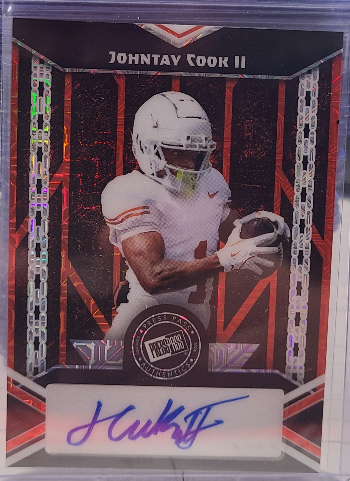 2024 Leaf Metal Collective Press Pass Autographs Johntay Cook II #RPPA-JC2