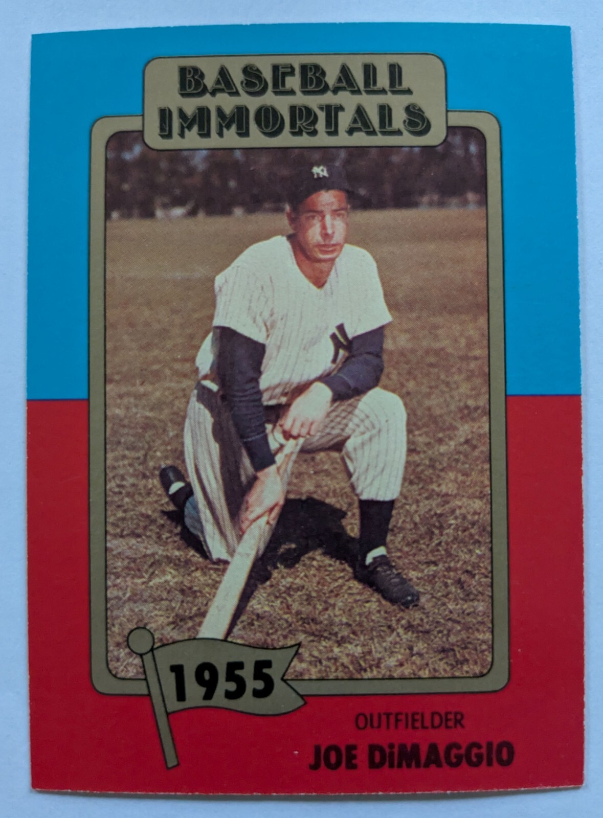 JOE DiMAGGIO, 1980-87 SSPC HOF BASEBALL IMMORTALS #75, FIRST PRINTING