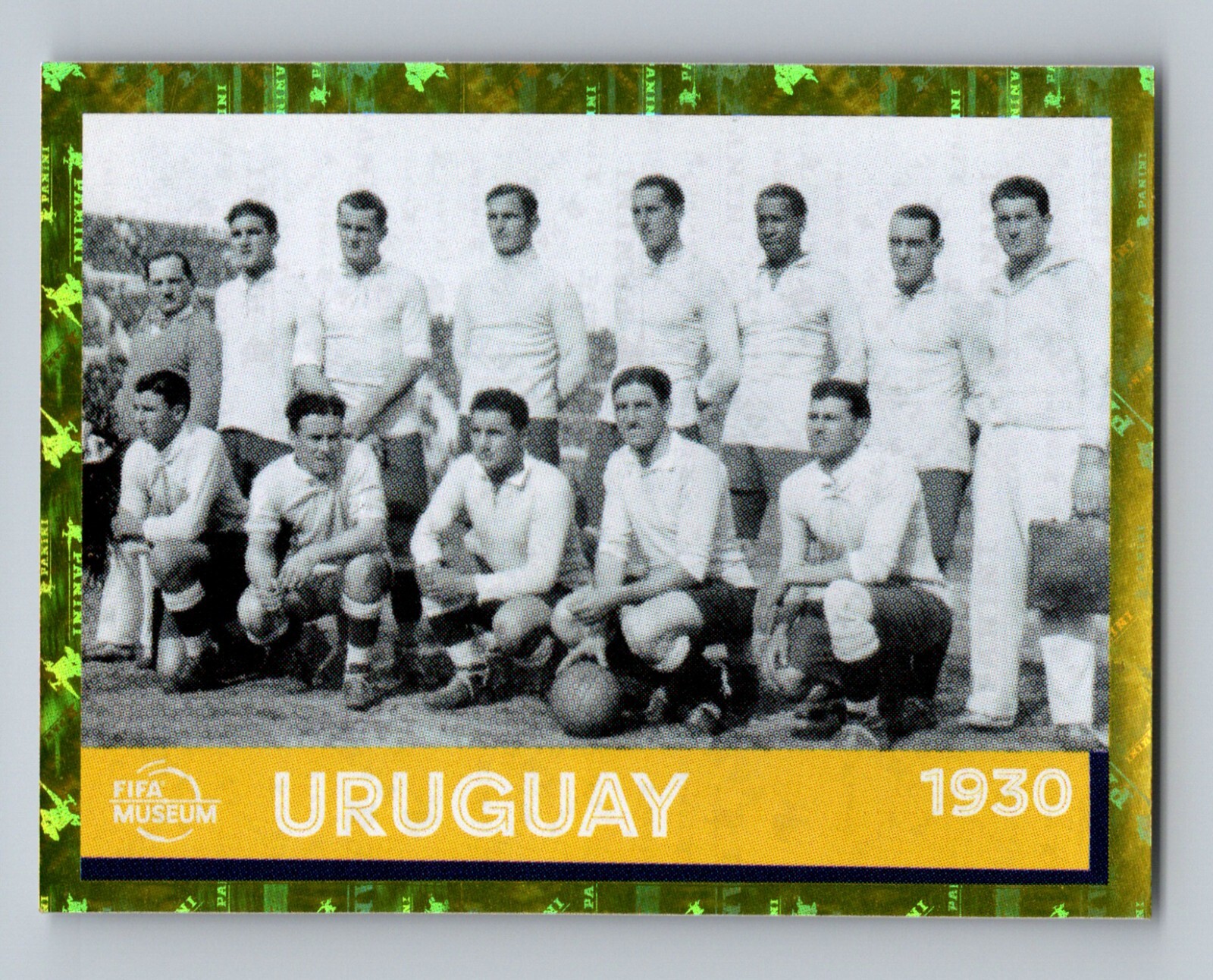 1930 Uruguay Soccer Team 2022 Panini World Cup Stickers Qatar Gold Foil #FWC19