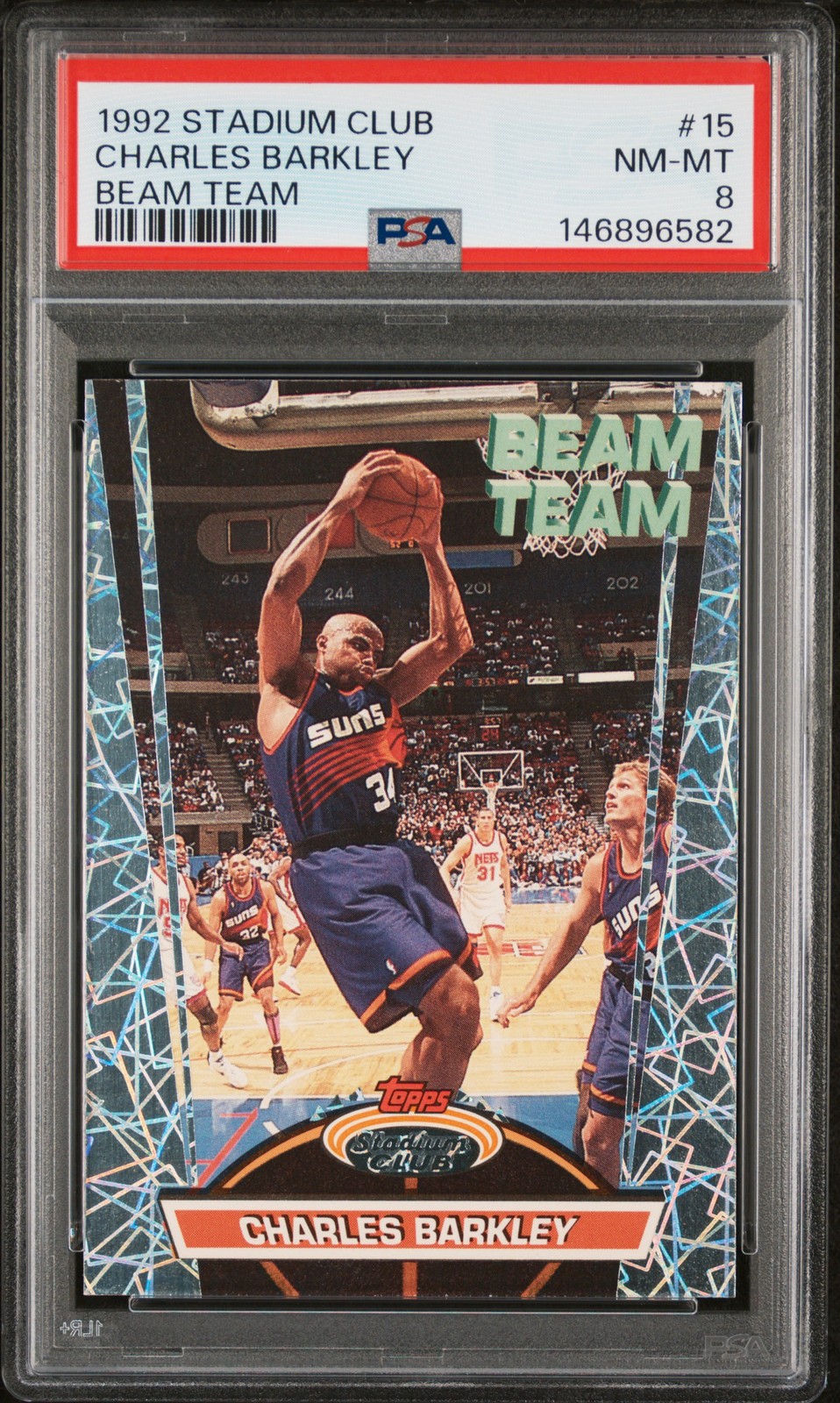1992 STADIUM CLUB BEAM TEAM #15 CHARLES BARKLEY PSA 8