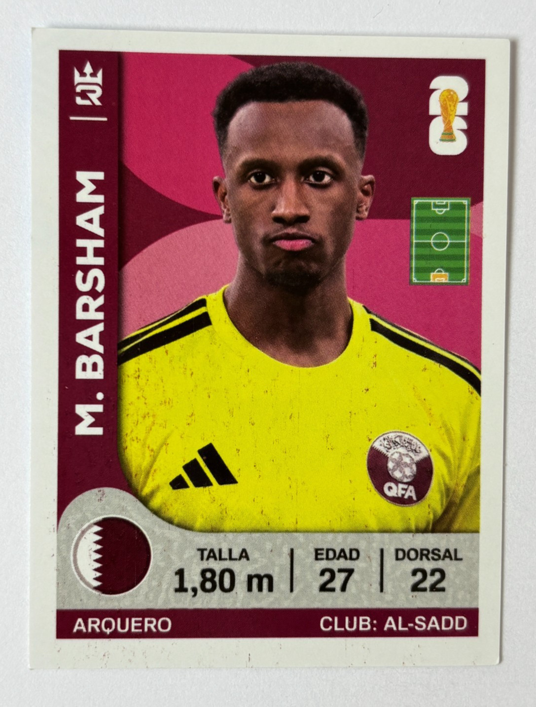 2026 WORLD CUP FIFA 3R #103 MESHAAL BARSHAM Qatar Soccer Team Sticker