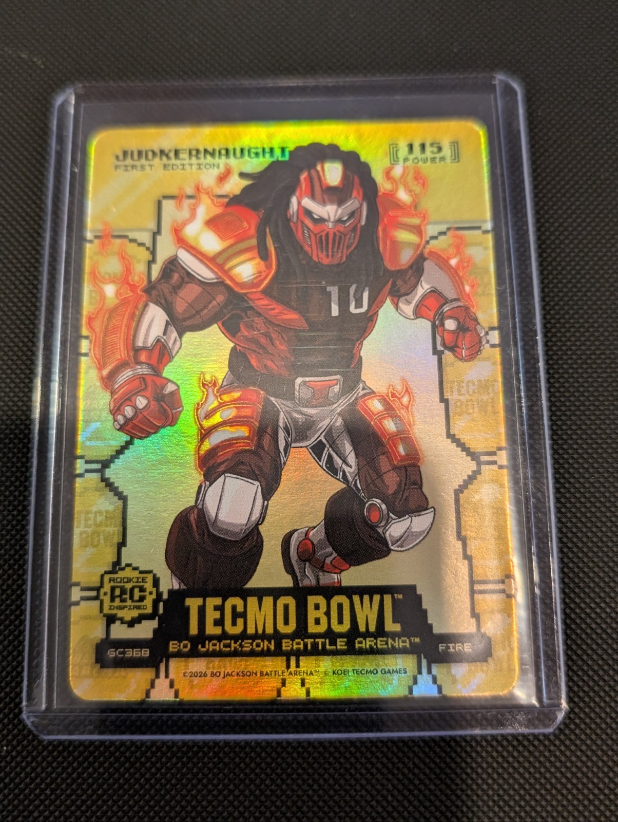 Quinshon Judkins “Judkernaught” 2026 Battle Arena Tecmo Gold Coin Fire GC368