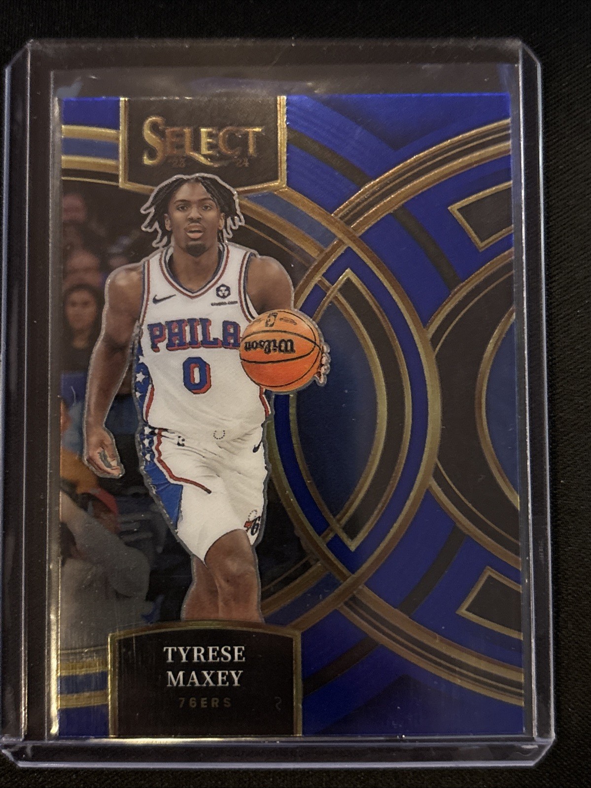 🔥Tyrese Maxey 2023-24 Panini Select #157 Blue Retail Parallel Premier 76ers