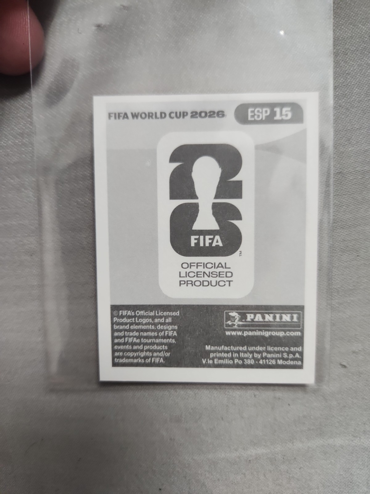 2026 Panini FIFA World Cup Lamine Yamal Sticker #ESP15 Red Parallel Color Match