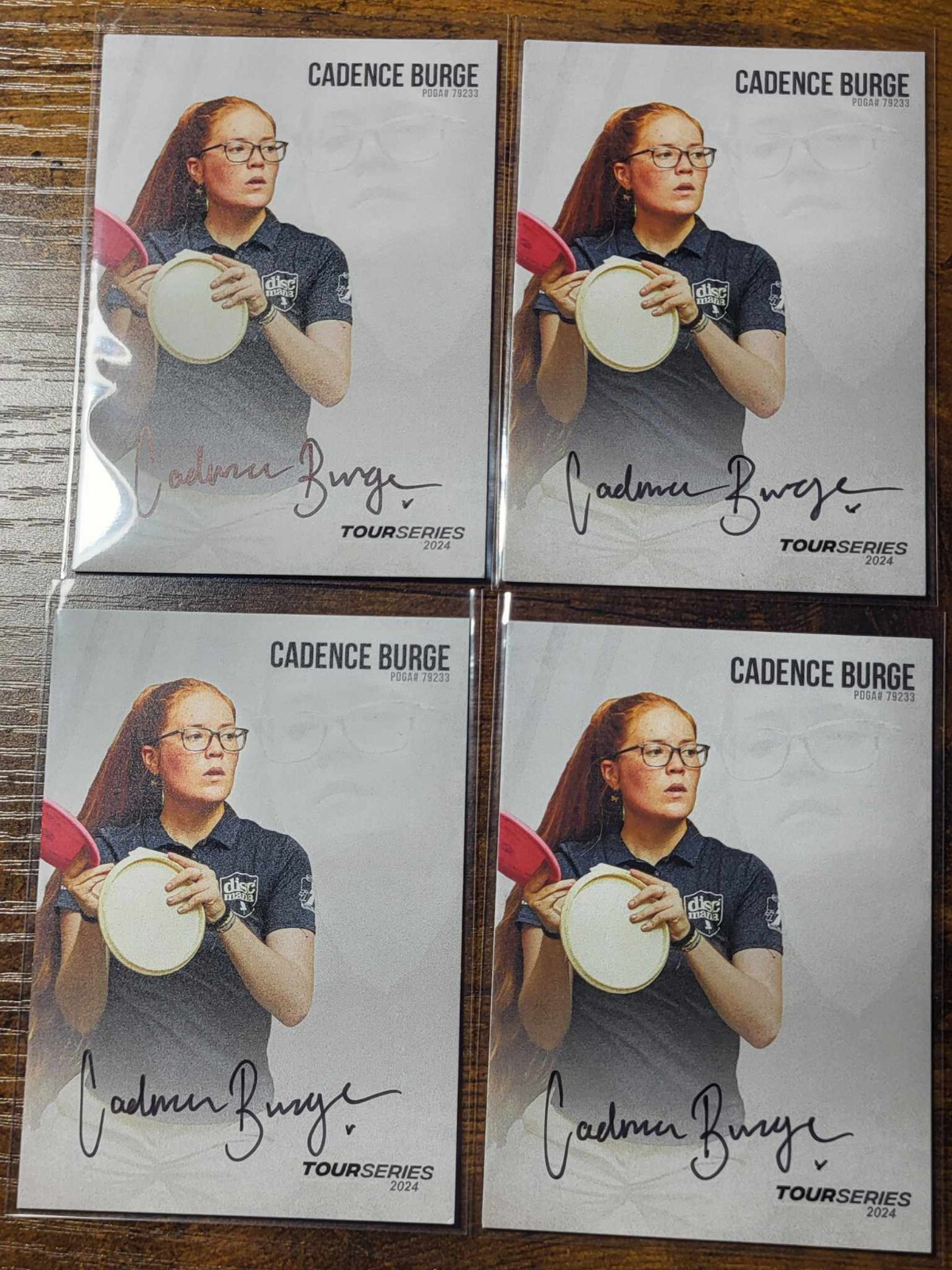 2024 Tour Brixton Disc Golf Cadence Burge PDGA DGPT Autographed Signed Card