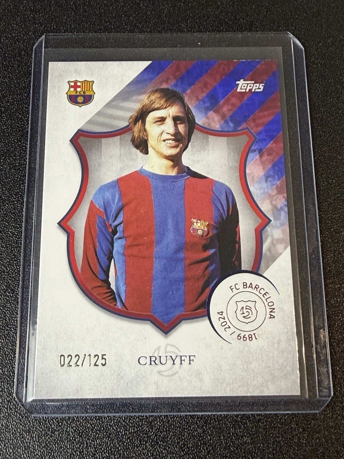 2024-25 Topps FC Barcelona 125 Years Anv. JOHAN CRUYFF 22/125 Barca Anniversary