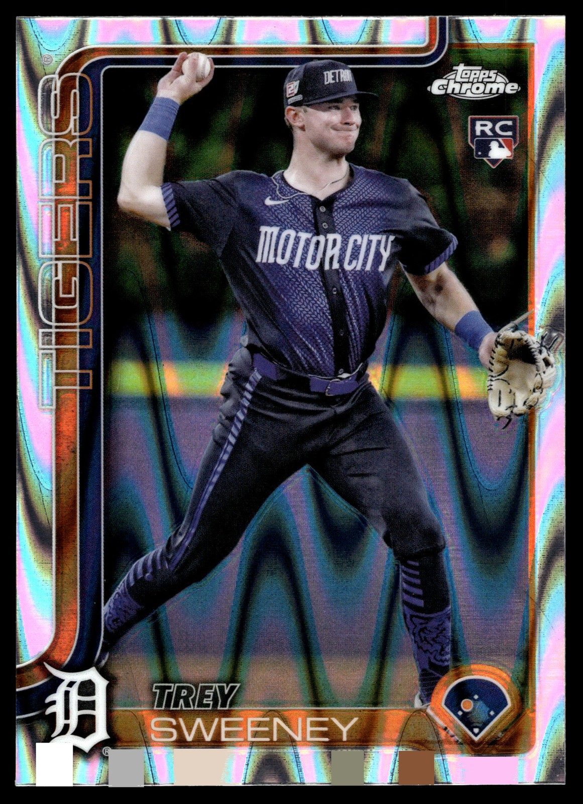 2025 Topps Chrome #6 Trey Sweeney Raywave Refractors