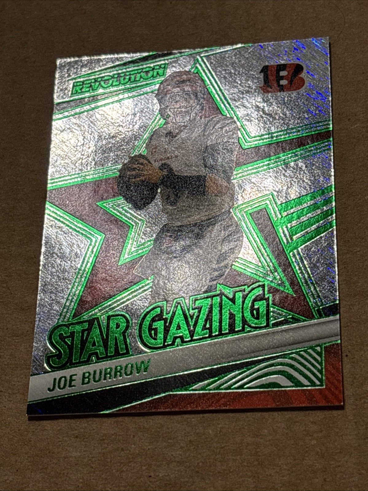 Joe Burrow 2025 Panini Revolution Star Gazing Storm Parallel Football Card #d/25