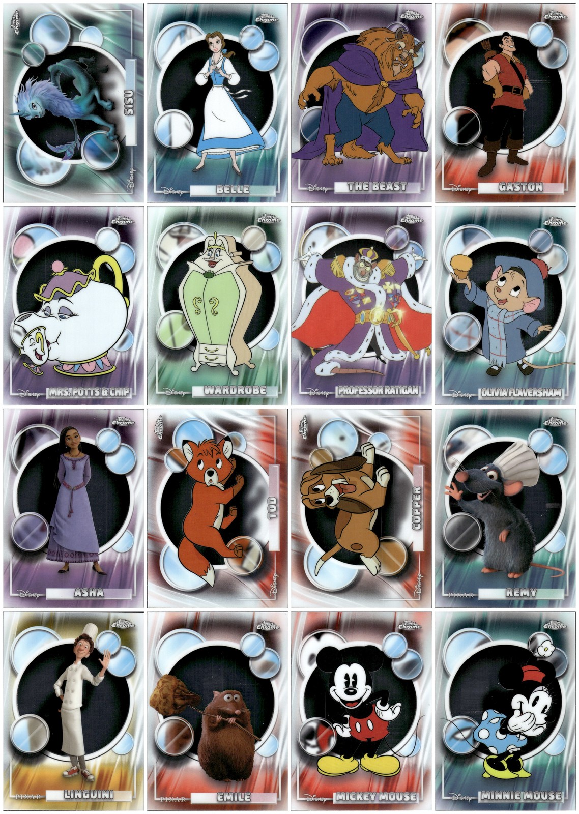 2026 Topps Chrome Disney Base You-Pick / Complete Your Set