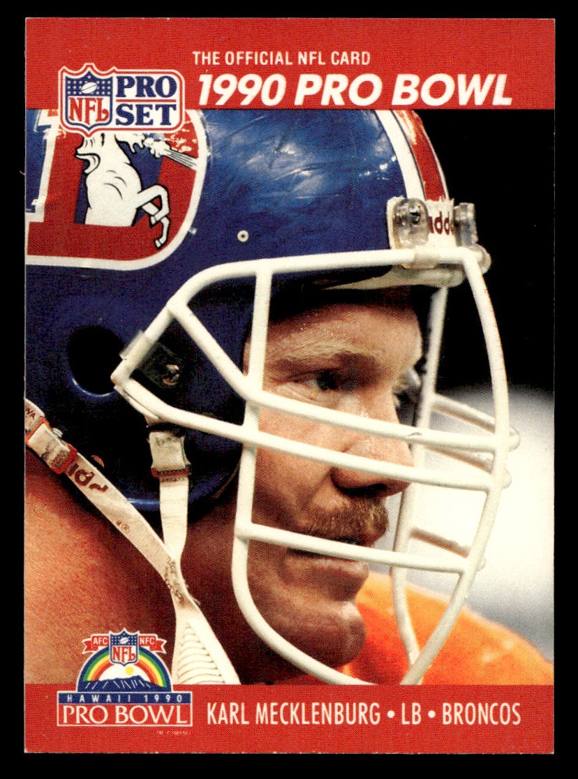 1990 Pro Set – Pro Bowl Karl Mecklenburg #355 Football Sports Card Raw