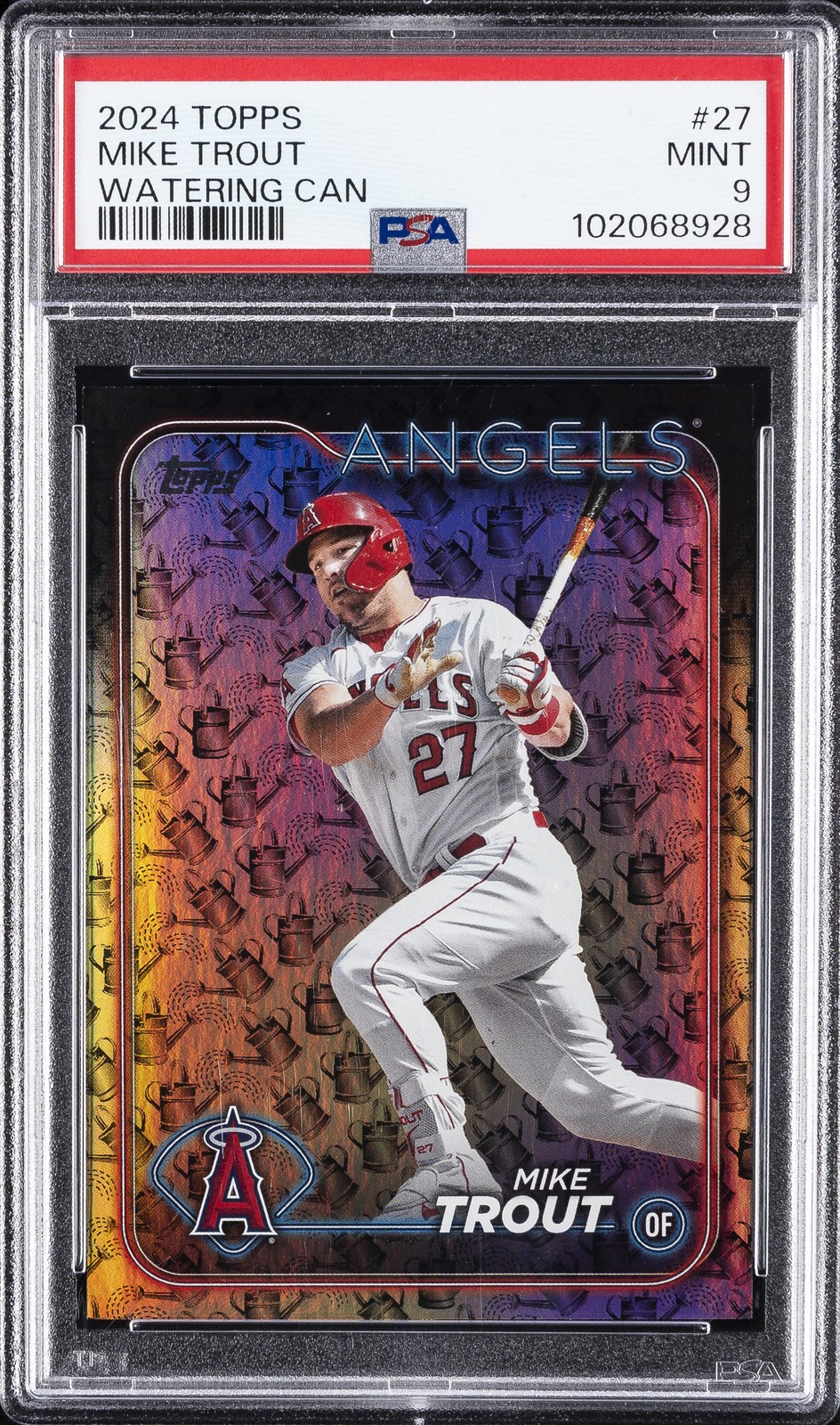 2024 TOPPS WATERING CAN #27 MIKE TROUT 4/5 PSA 9