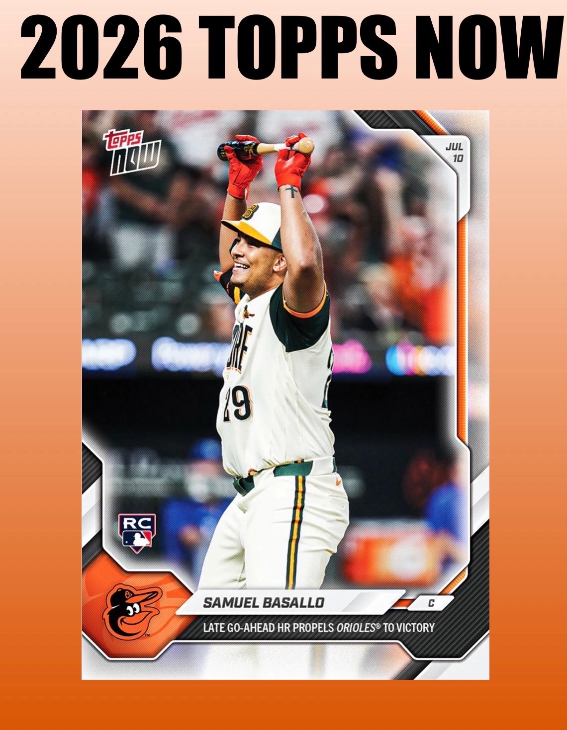 💥2026 Topps Now #439💥SAMUEL BASALLO Late Inning Homer – Orioles – Presale