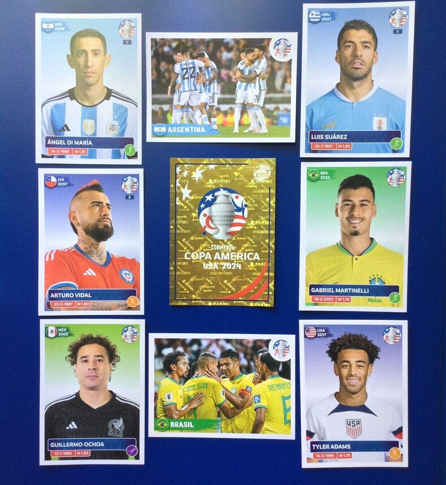 USA VERSION Panini Copa America 2024 – Stickers PAN1 – ROH2 ** YOU PICK**