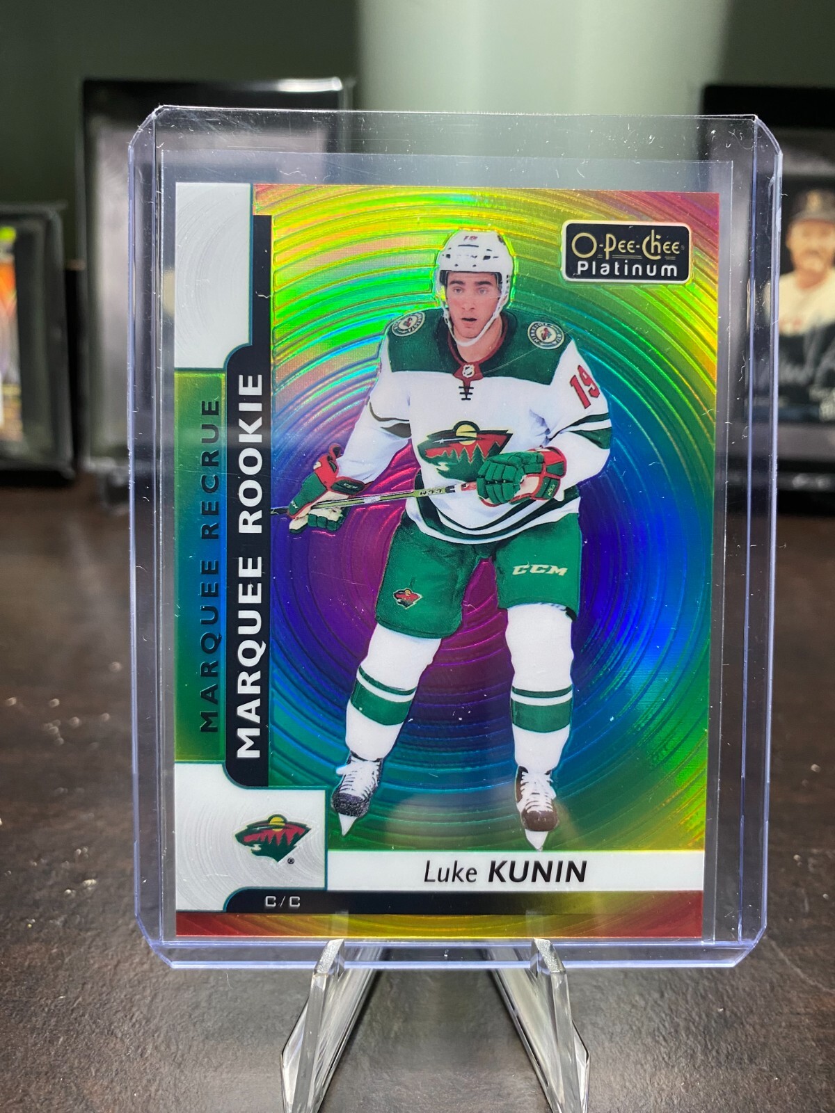 2017-18 O-Pee-Chee Platinum Luke Kunin Rainbow Color Wheel Marquee Rookie #178