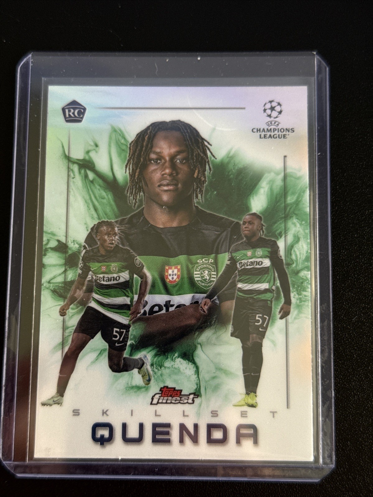 2024-25 Topps Finest UEFA #SK-6 Geovany Quenda Rookie Skillset Insert Sporting