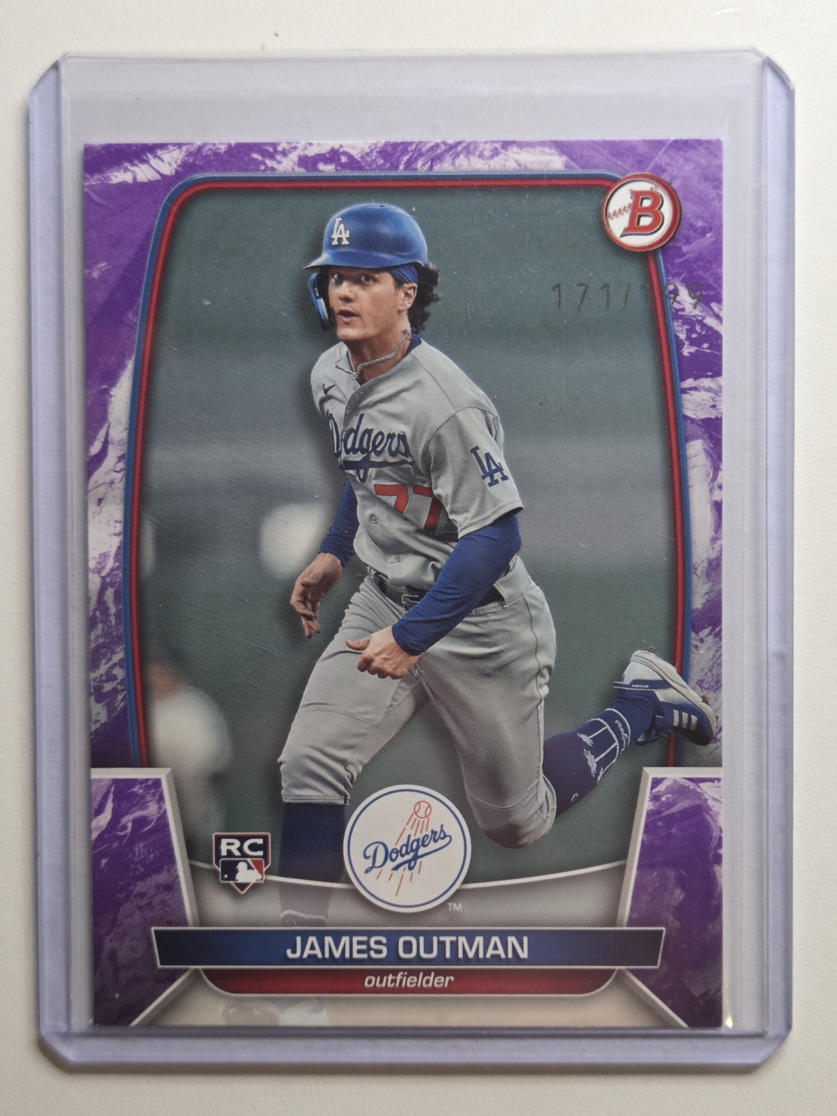 2023 Bowman Purple Pattern Rookie Card RC James Outman #13 /199