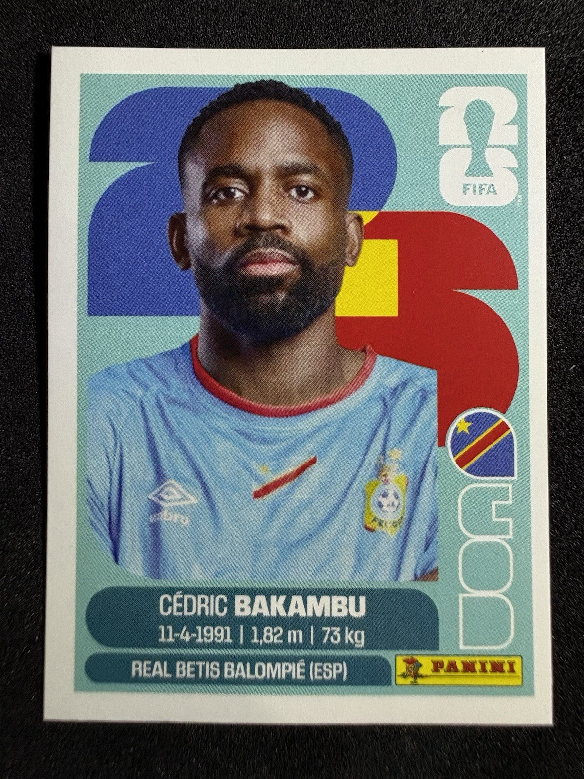 2026 Panini FIFA World Cup Sticker #COD19 Cedric Bakambu Congo DR