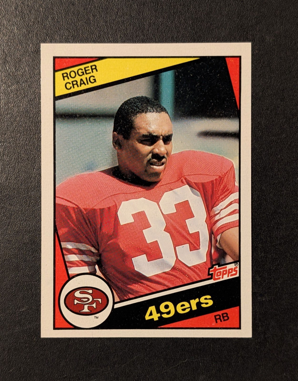 1984 Topps Football ROGER CRAIG #353 (RC) Rookie Card – San Francisco 49ers HOF
