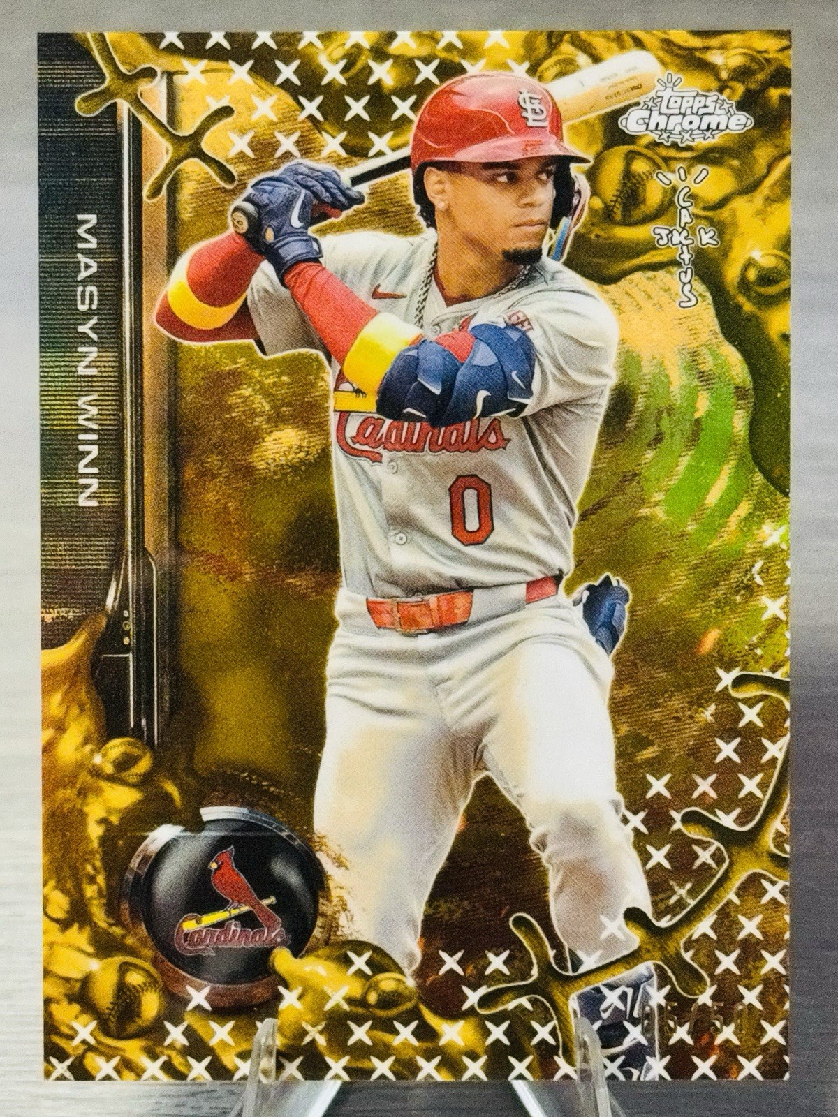 🔥MASYN WINN 2025 Topps Chrome x Cactus Jack Gold Refractor SP /50 #CARDINALS!🔥