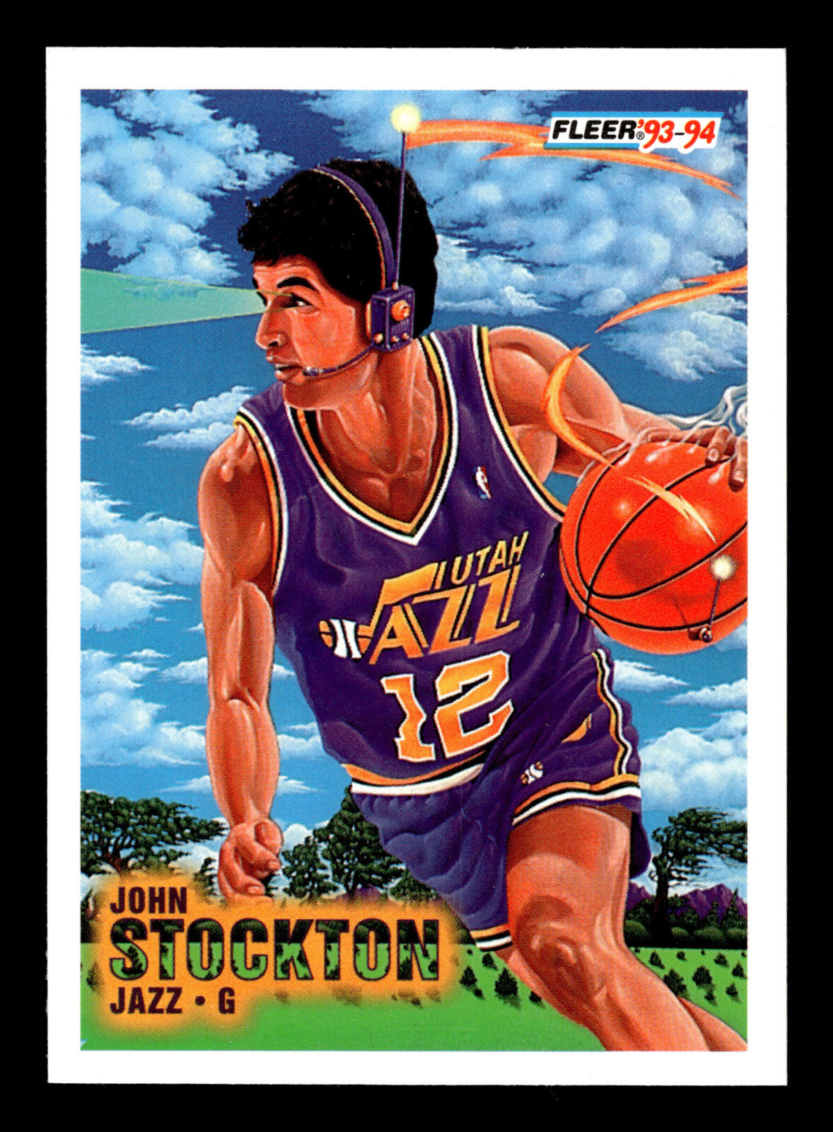 1993-94 Fleer Pro-Visions “Point Perfect” John Stockton #236 Utah Jazz