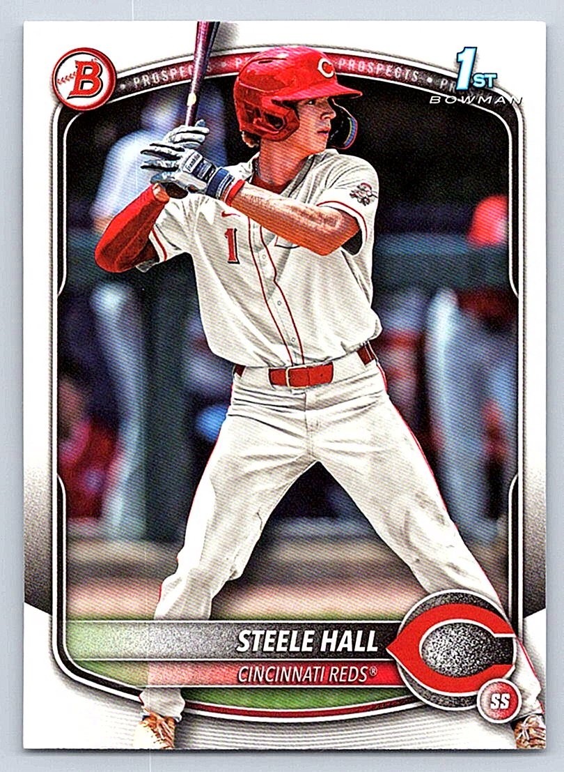 STEELE HALL REDS RC 1st card 2025 BOWMAN DRAFT #BD-20