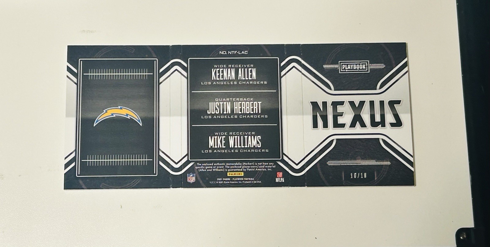 2021 PLAYBOOK-HERBERT/ALLEN/WILLIAMS-NEXUS BOOKLET GOLD-10/10🔥HERBERT JERSEY#🔥