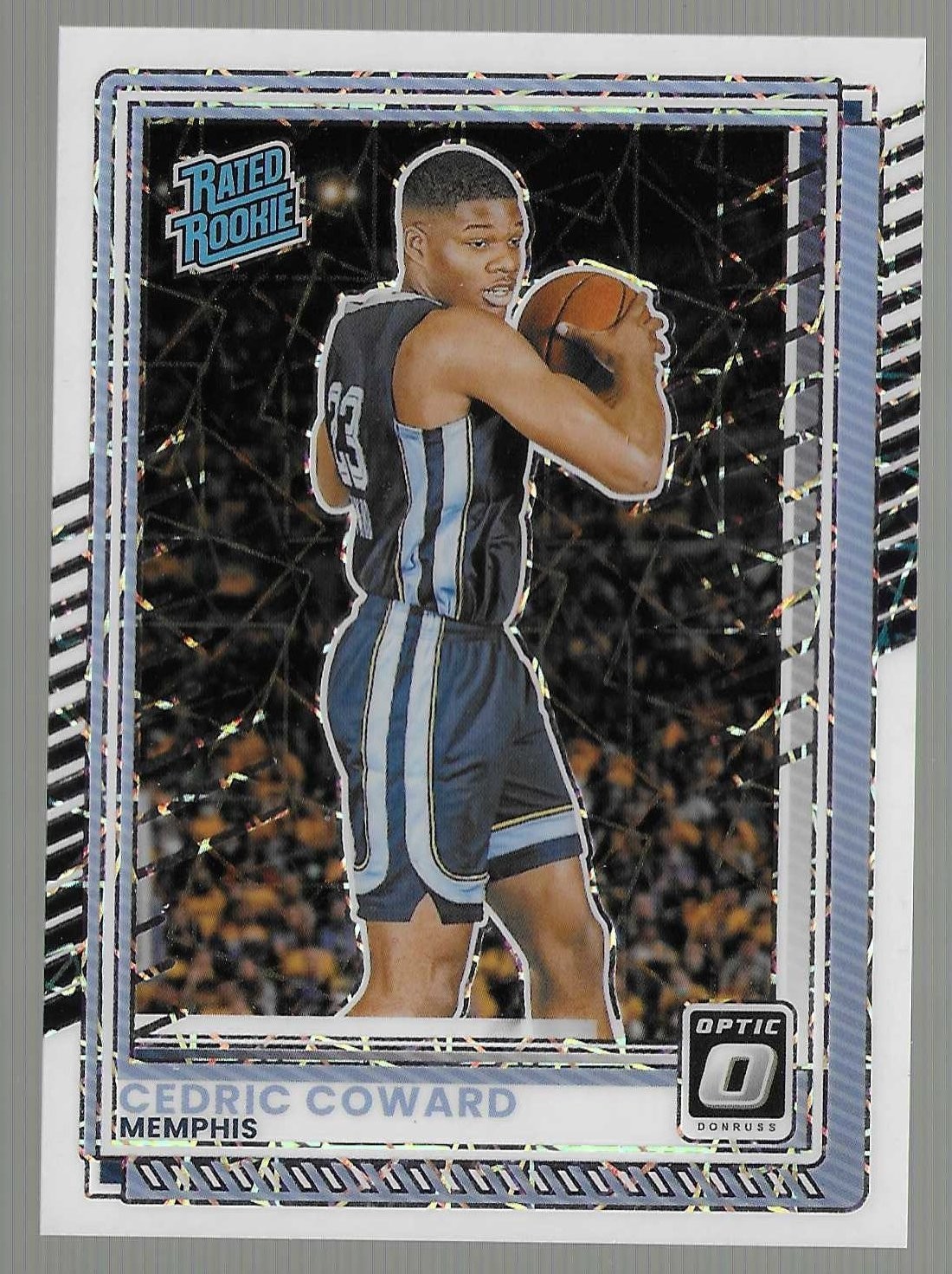 Cedric Coward 2025-26 Donruss Optic Rated Rookie #5 SSP White 05/35 Grizzlies