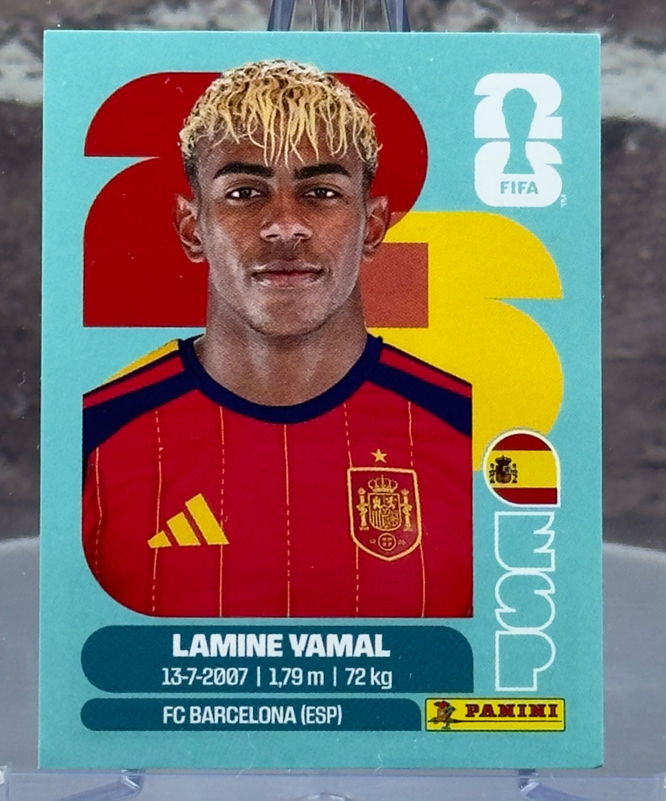 2026 Panini FIFA Sticker Lamine Yamal ESP 15 – Latin BORDERLESS FC Barcelona
