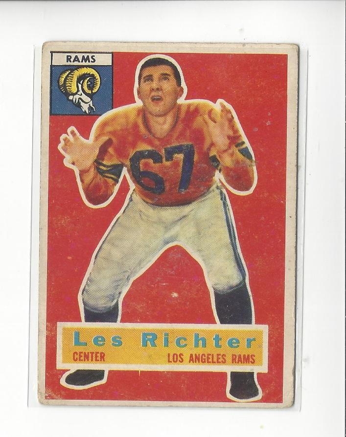 1956 Topps #30 Les Richter Rams – VG