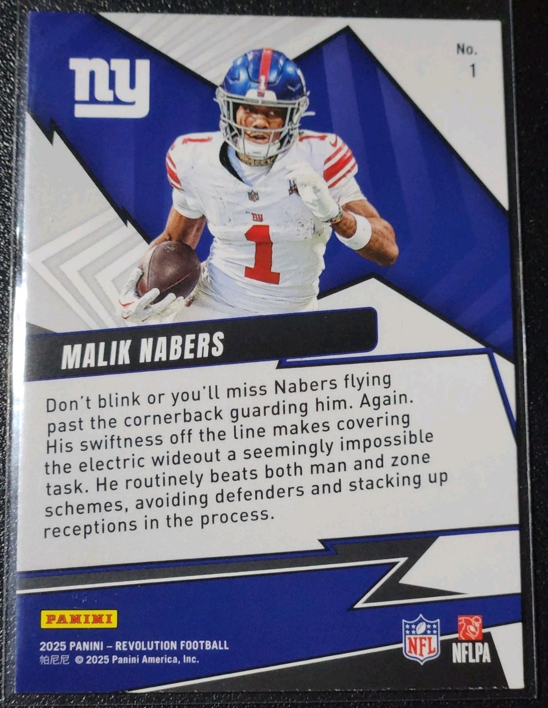 2025 Panini Revolution #1 Malik Nabers Shockwave Insert New York Giants